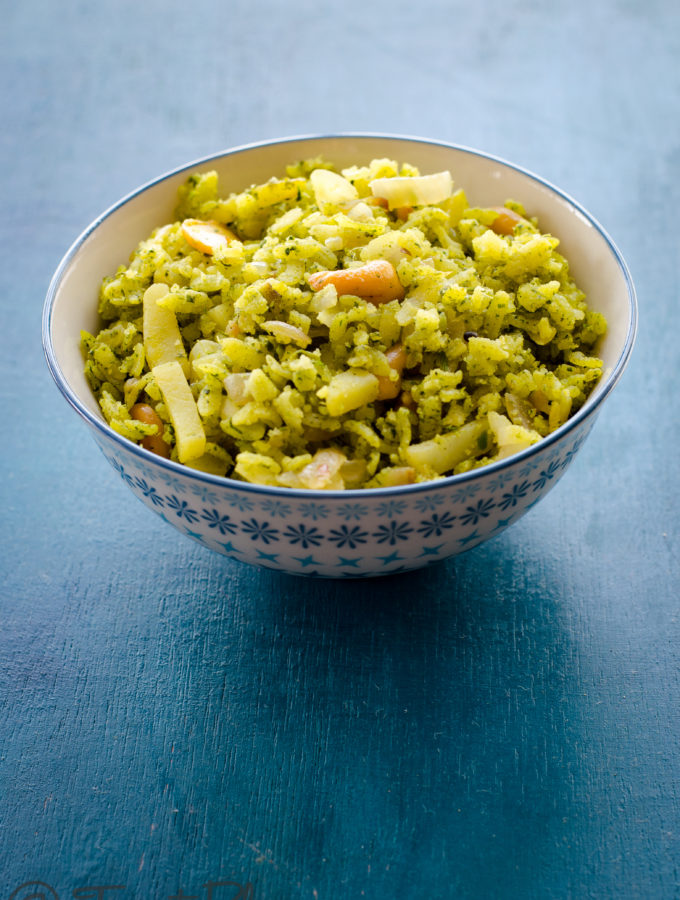 coriander poha