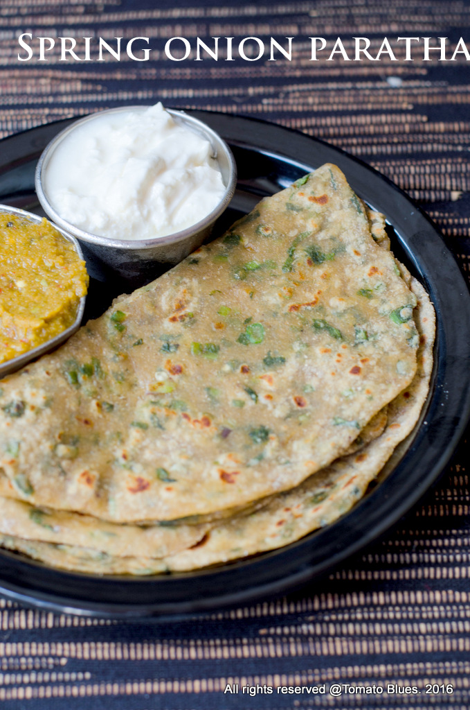 spring onion paratha