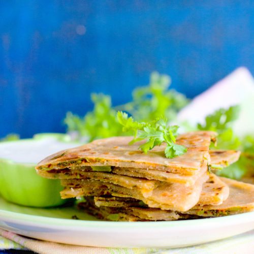 coriander paratha