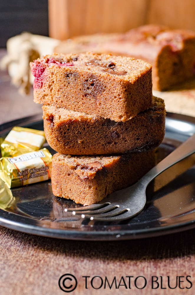 chocolate raspberry banana bread