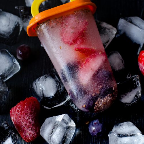 berry chia popsicles