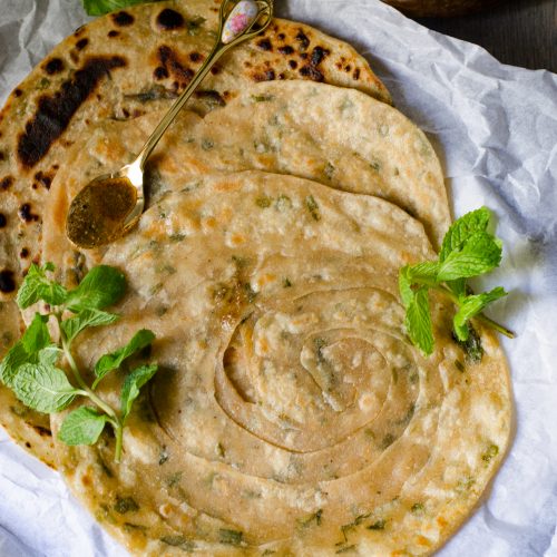 pudina lachcha paratha