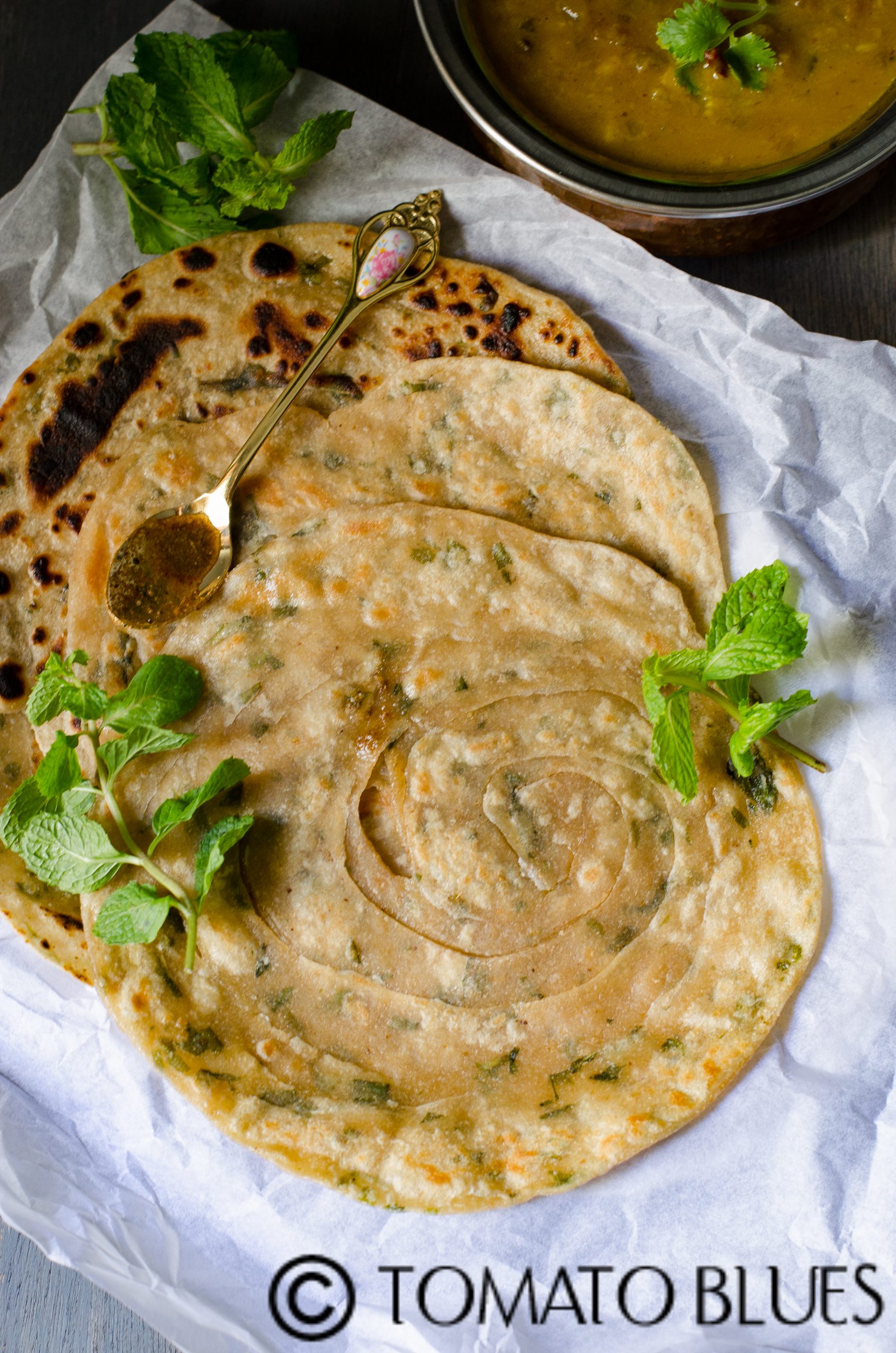 pudina lachcha paratha