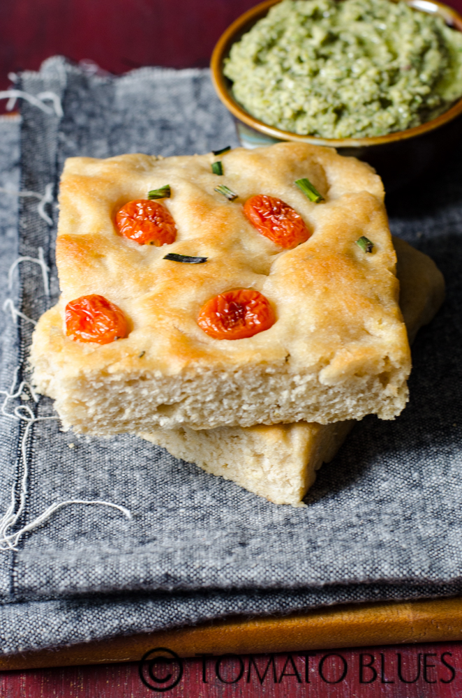 no knead whole wheat focaccia