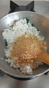 verkadalai sadam or peanut rice step by step