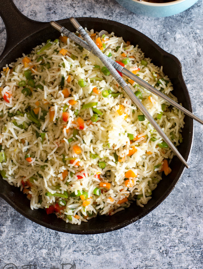 restaurant style vegetable fried rice