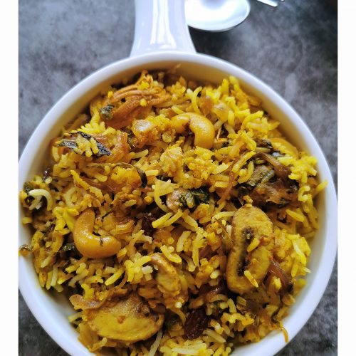 Mushroom Dum Biriyani