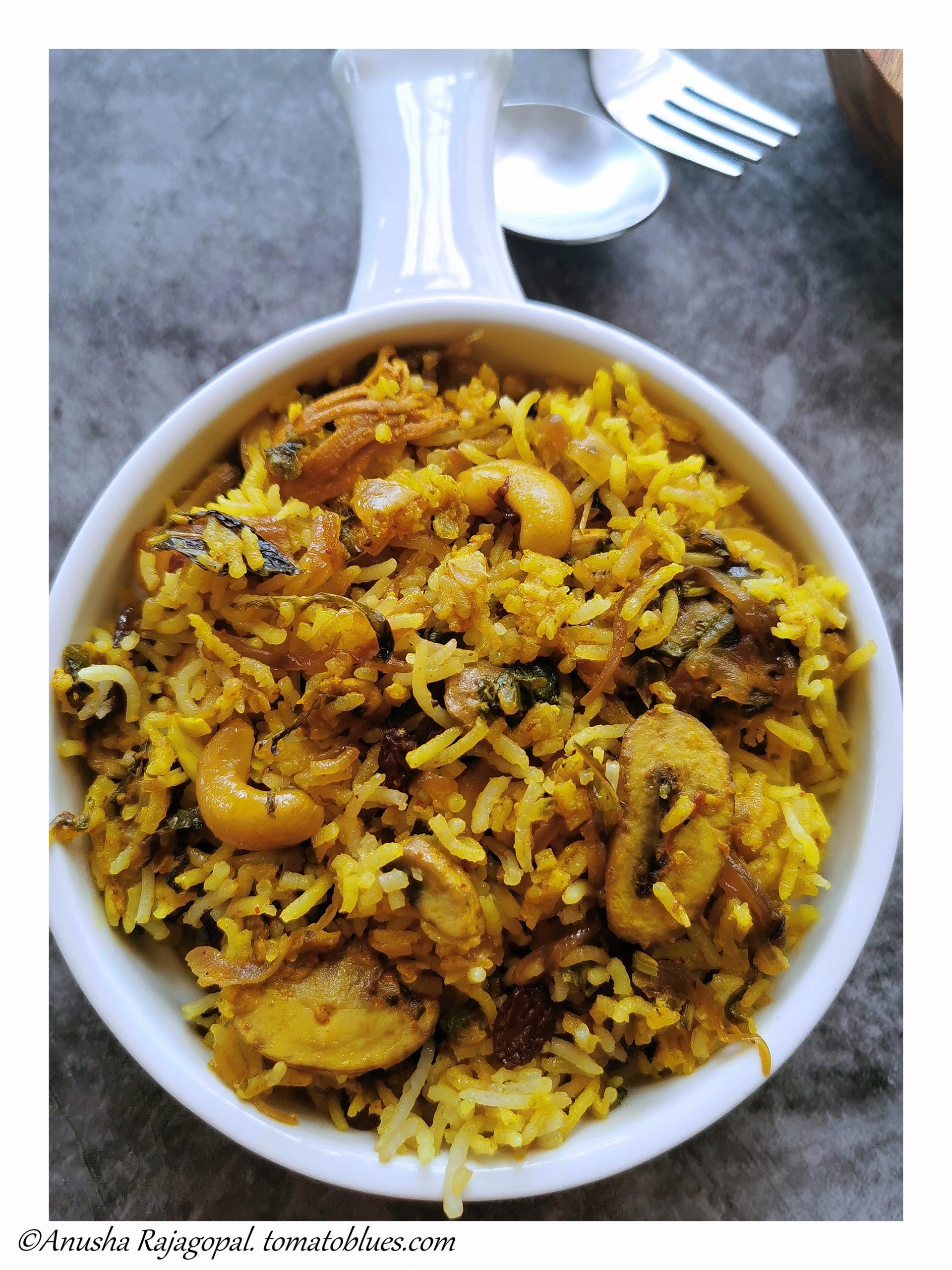 Mushroom Dum Biriyani