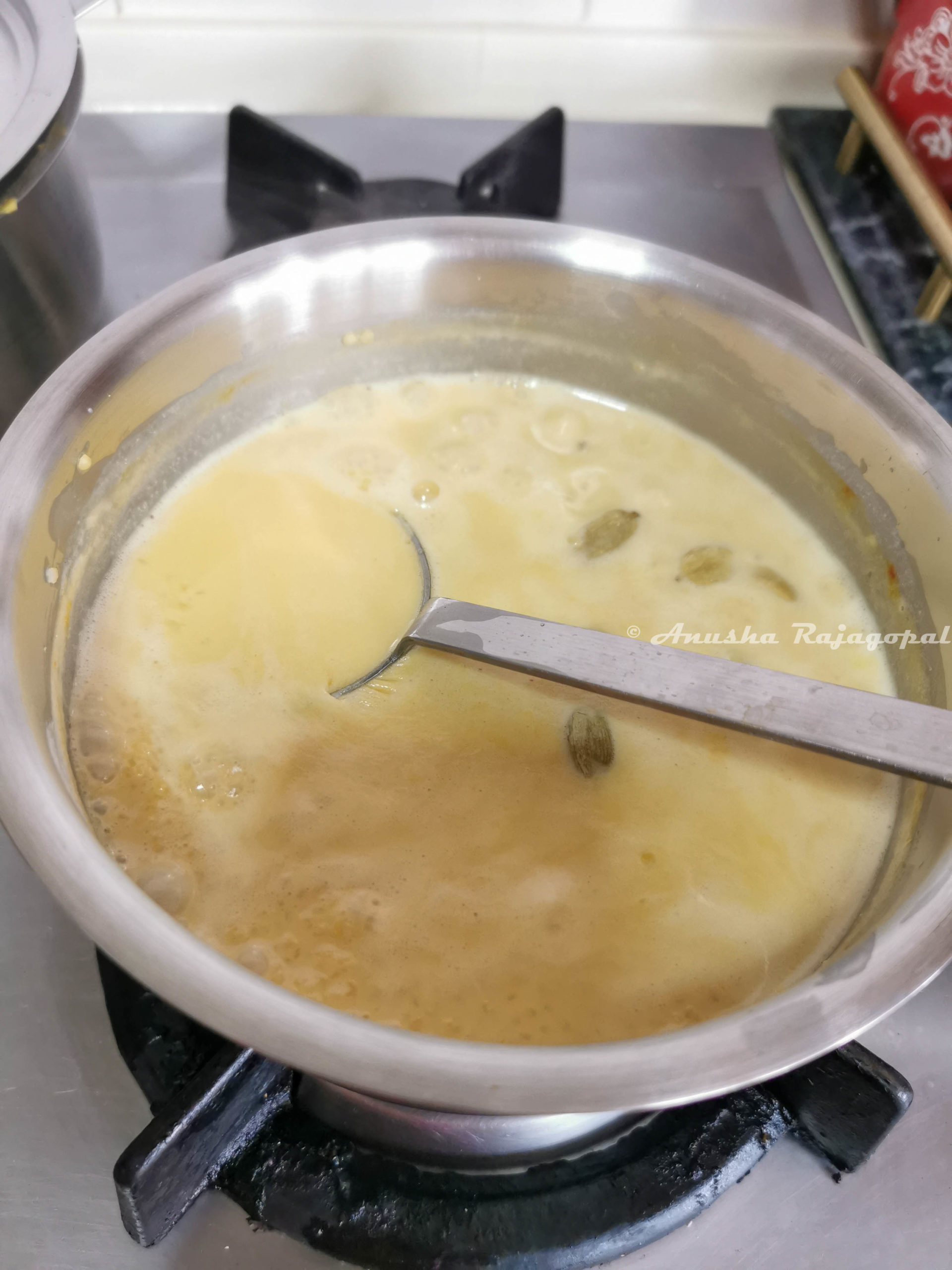 little millet kheer with saffron - step by step
