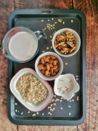 kesar badam overnight oats- ingredients
