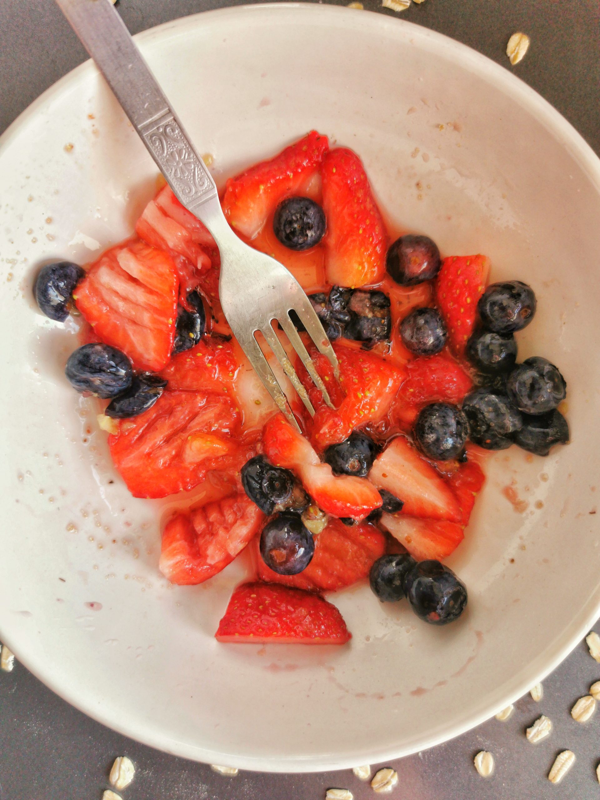 macerating berries for overnight oats