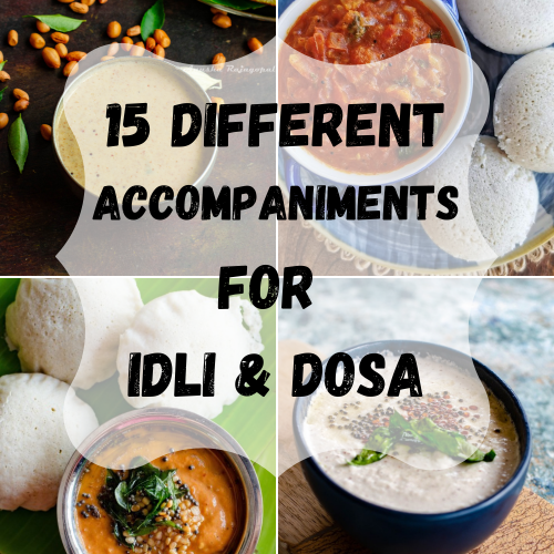 A collection of easy side dish for idli dosa