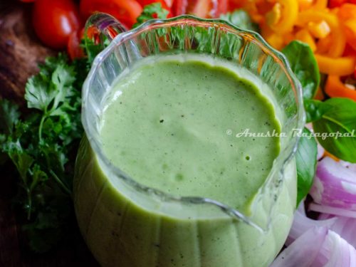 Avocado Green Goddess Dressing Avocado Green Goddess Dressing
