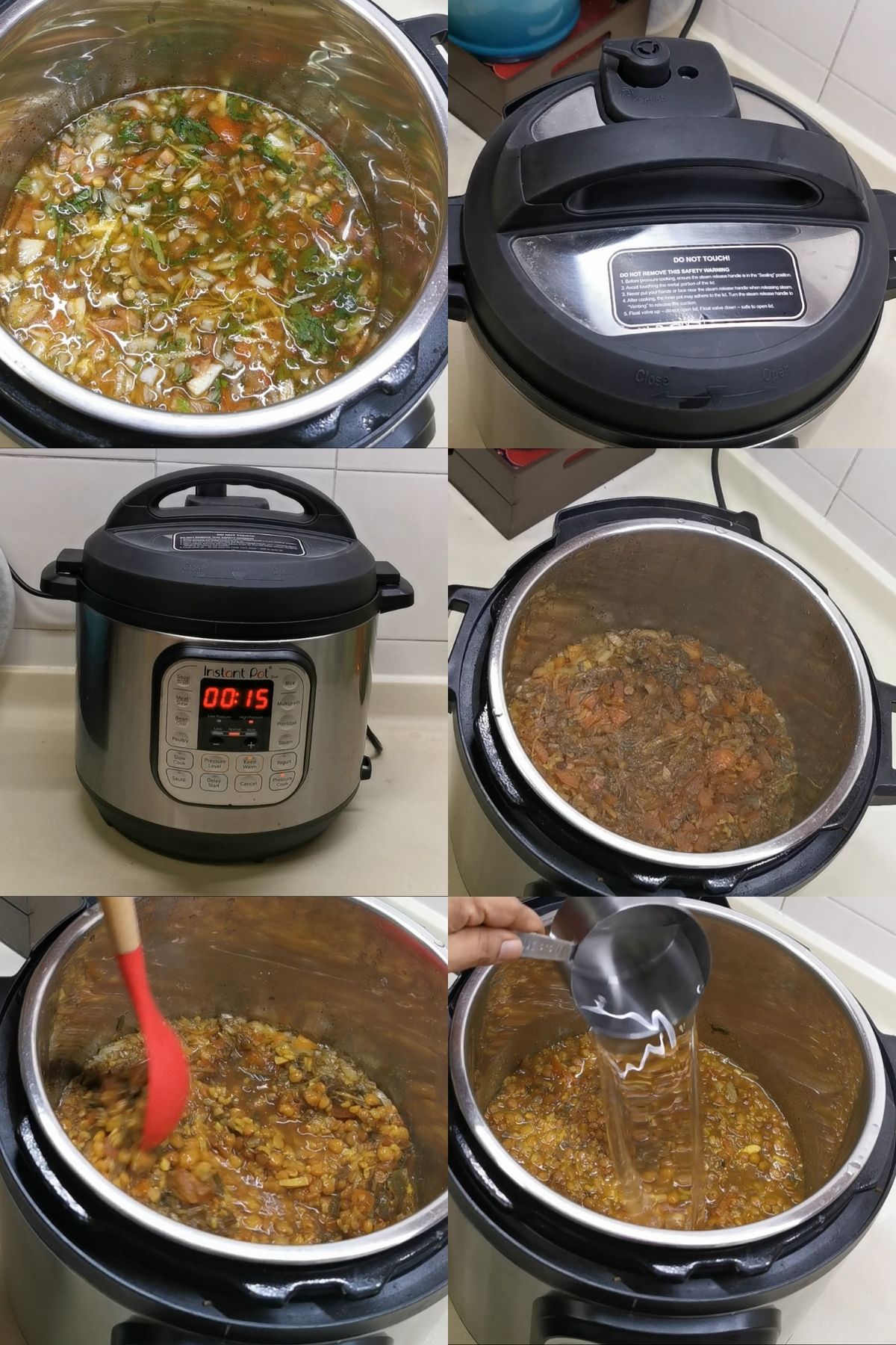 how to make instant pot persian lentil soup step by step