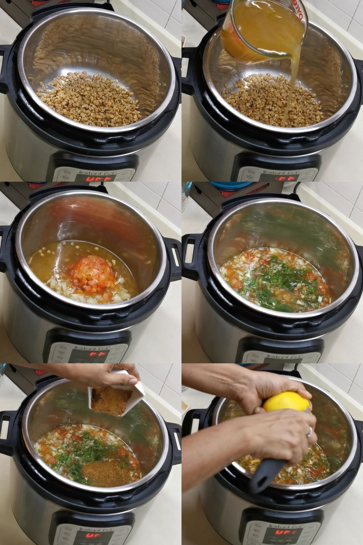 how to make instant pot persian lentil soup step by step