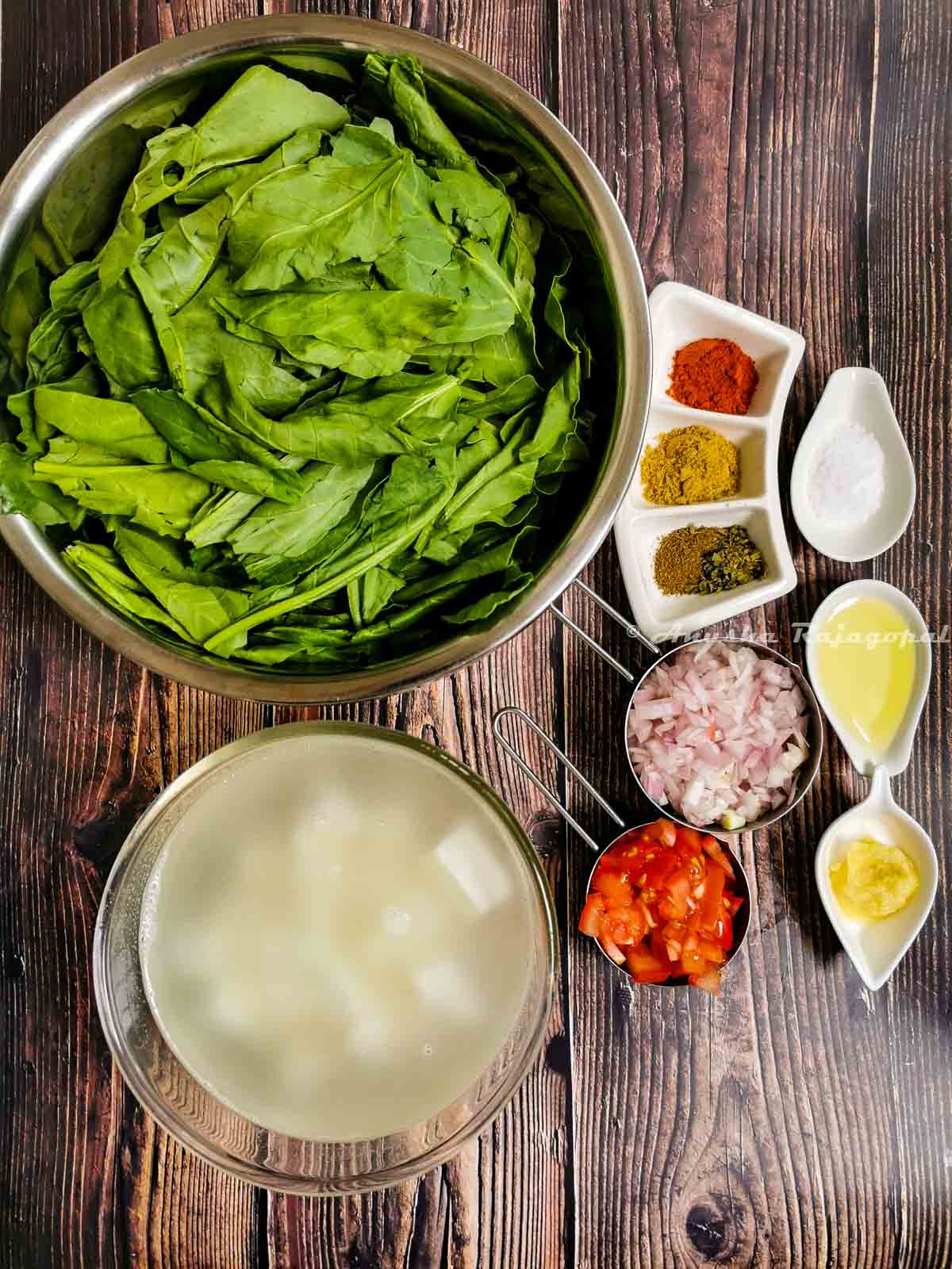 Instant pot palak paneer ingredients