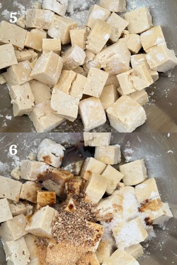 adding-marinade-ingredients-for-crispy-air-fried-tofu