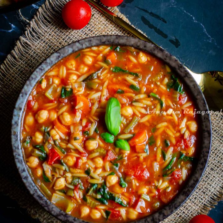 a-bowl-of-soup-made-with-canned-ganrbanzo-beans-and-orzo