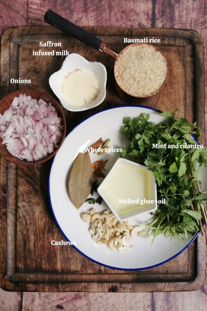 ingredients-for-paneer-biryani
