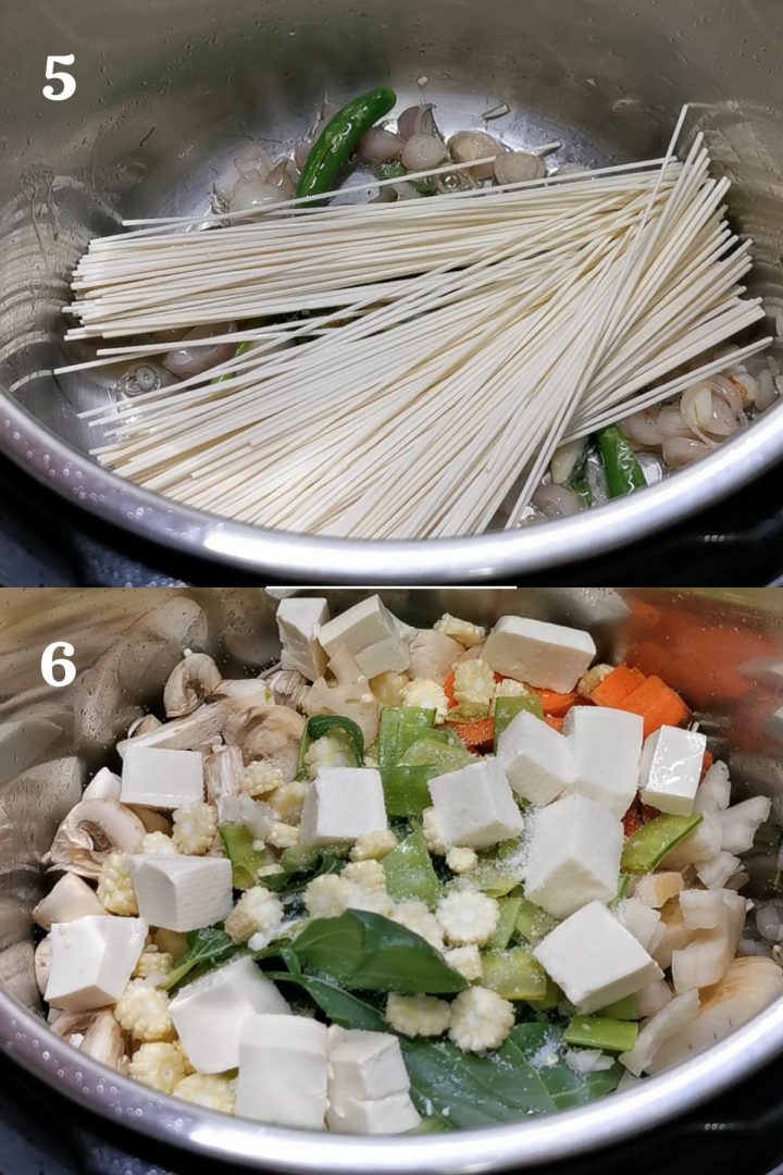 Rice noodle soup top instant pot