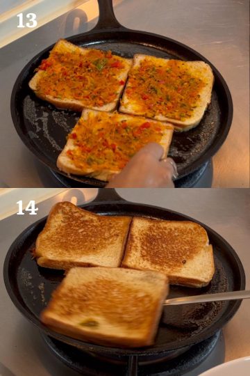 step by step guide to make Masala toast