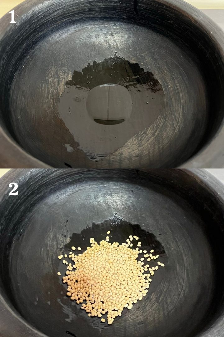 step by step tutorial to make Pudina thuvayal