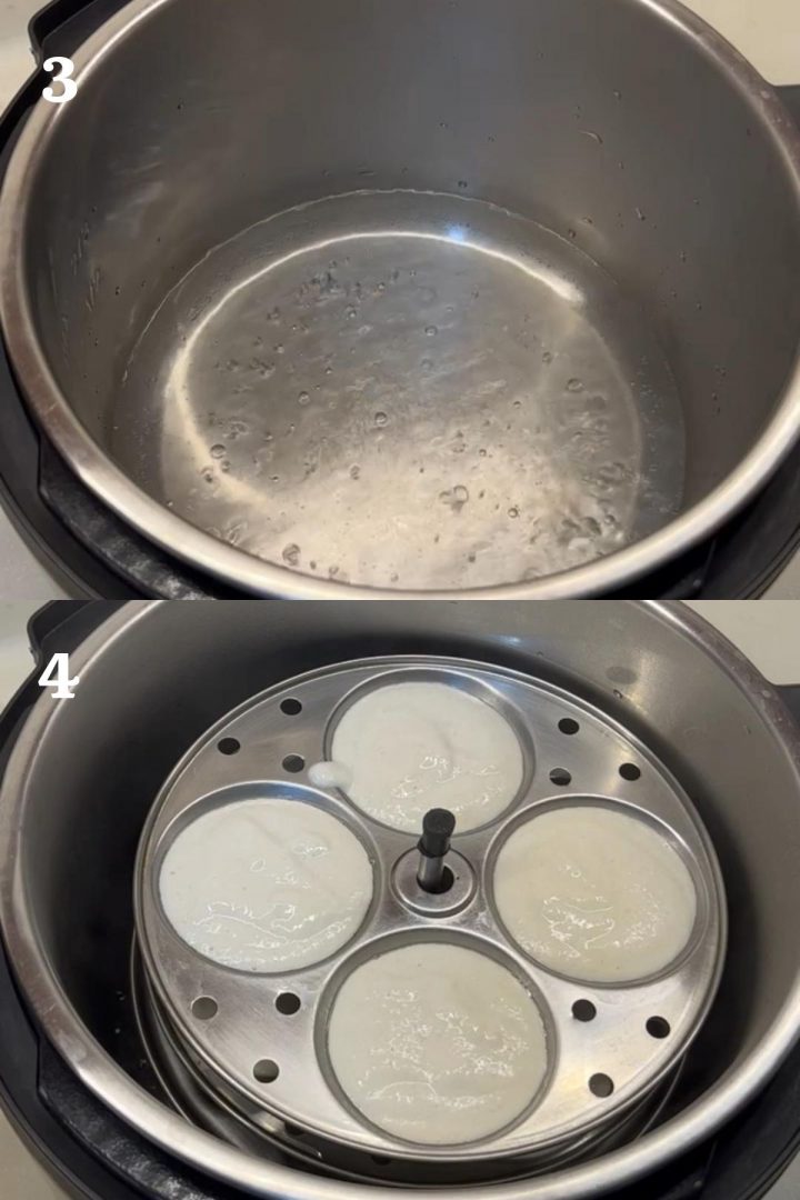 Step by step guide to steam South Indian Idli in Instant Pot