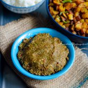 Some tasty thogayal with fresh mint leaves