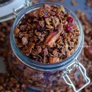 some homemade granola in a jar