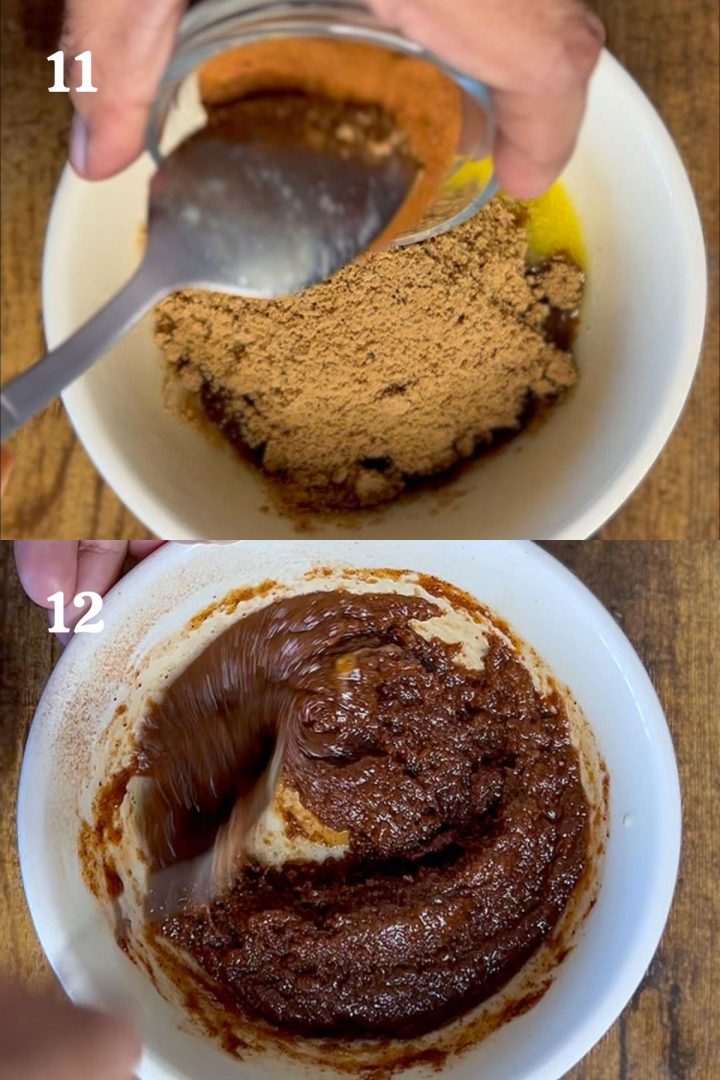 How to make cinnamon roll filling with brown sugar, butter and ground cinnamon?