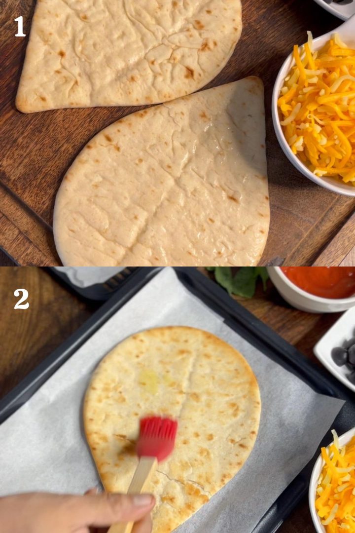 step by step guide to make air fryer naan pizza