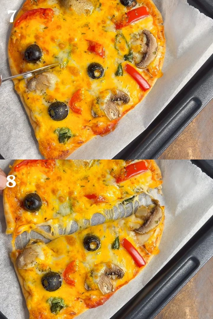 step by step guide to make air fryer naan pizza