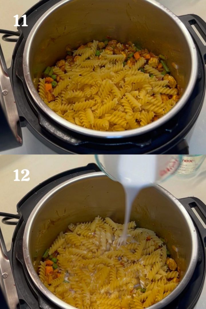 How to make curry pasta in the Instant pot?