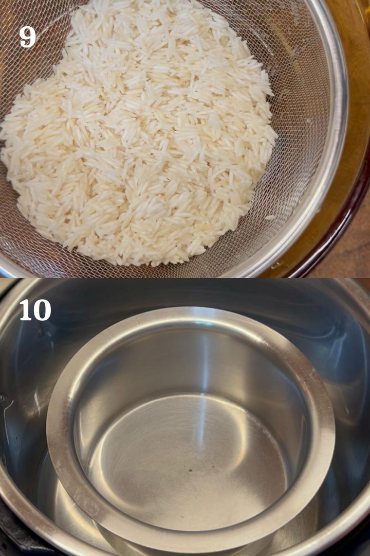 Perfectly cooked basmati rice done in the instant pot