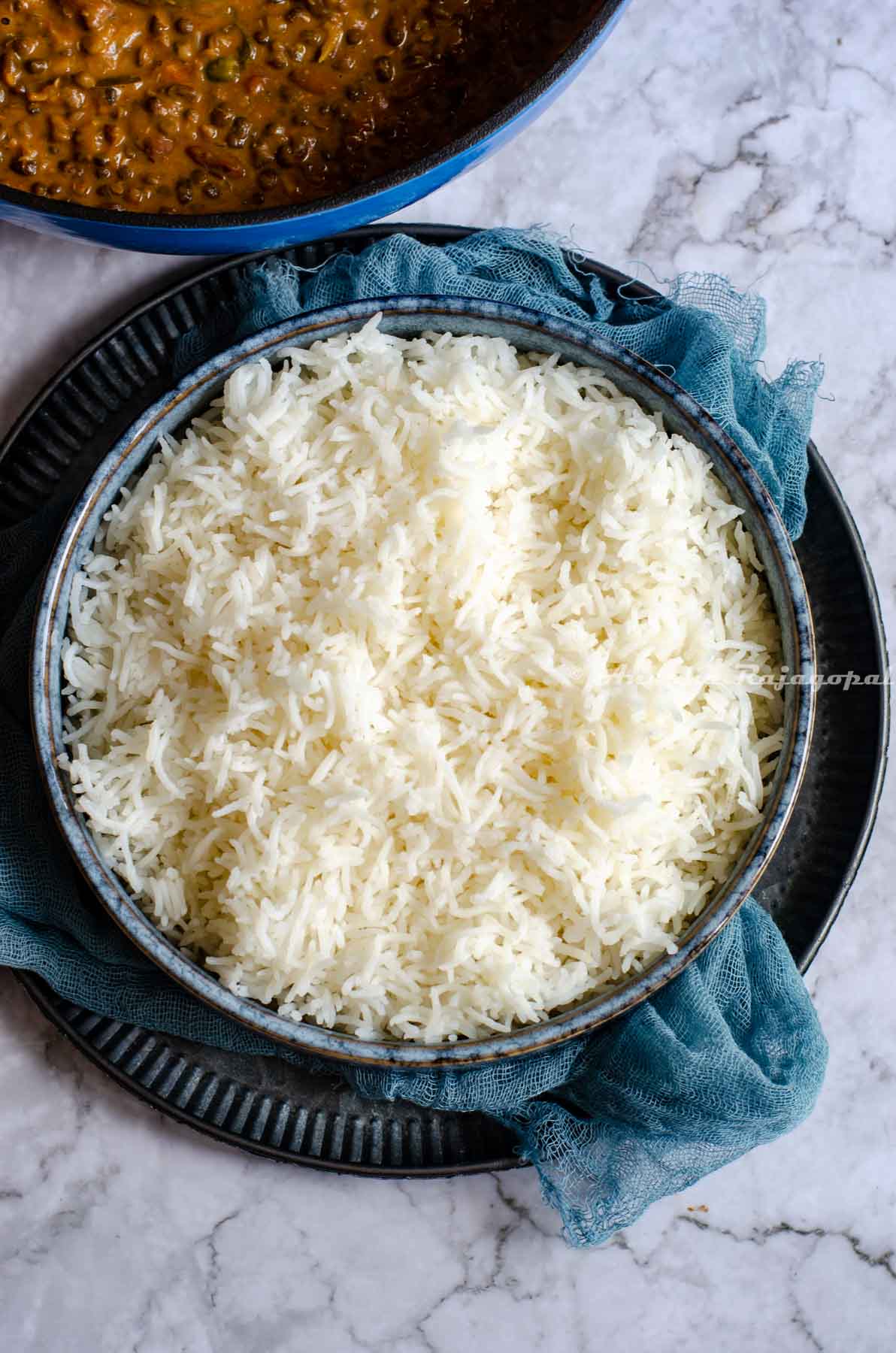 Perfectly cooked basmati rice done in the instant pot