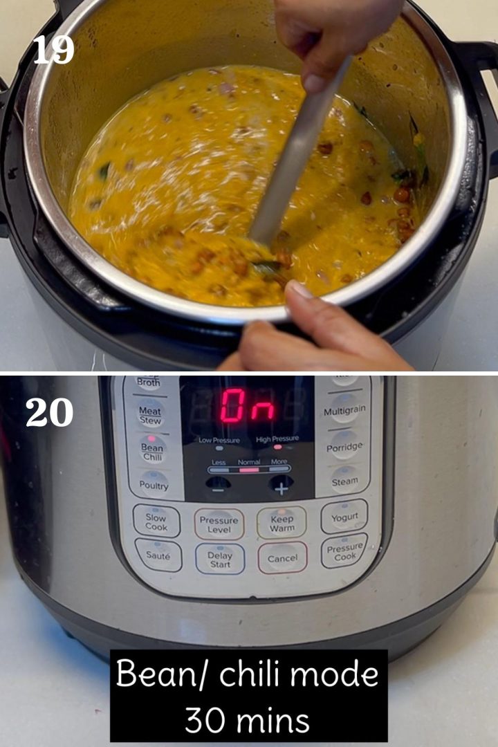 how to make Instant pot Kerala Kadala Curry